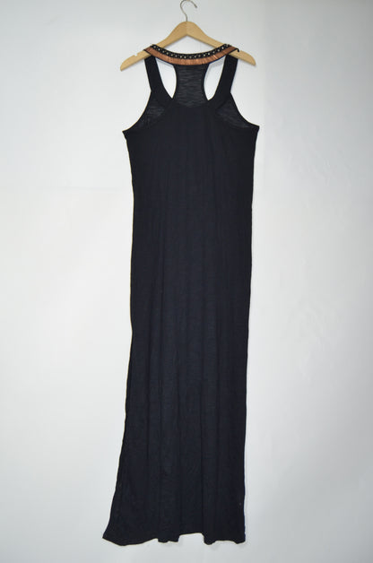 Black Cotton Maxi Dress