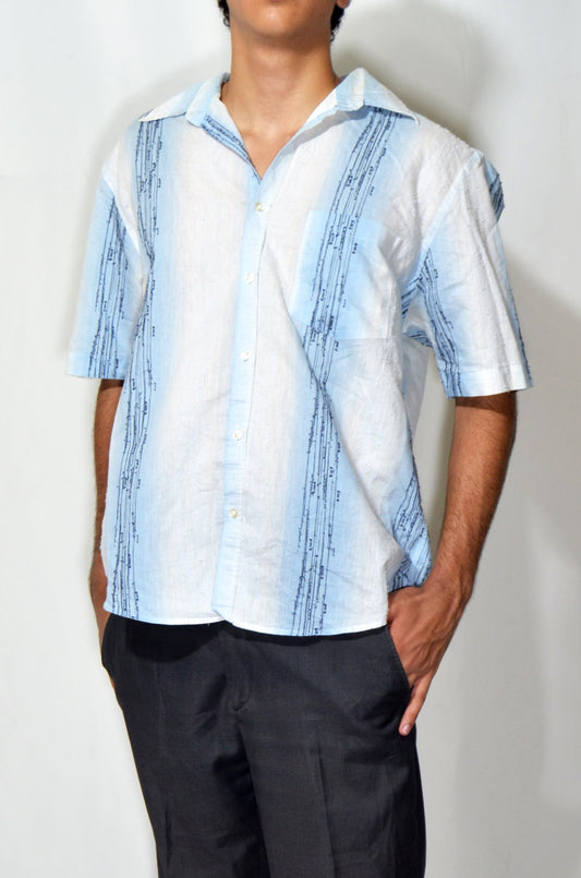 White & Blue Vintage y2k Shirt