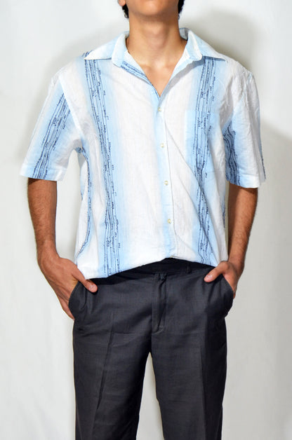 White & Blue Vintage y2k Shirt