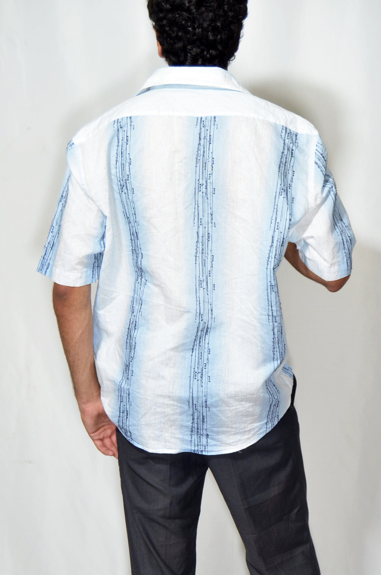 White & Blue Vintage y2k Shirt