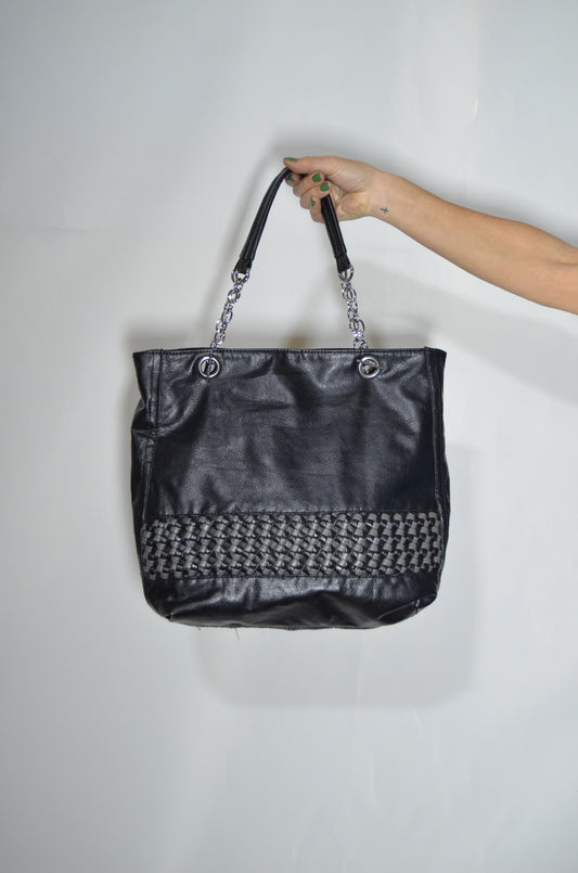 Black Genuine Leather Hand Bag