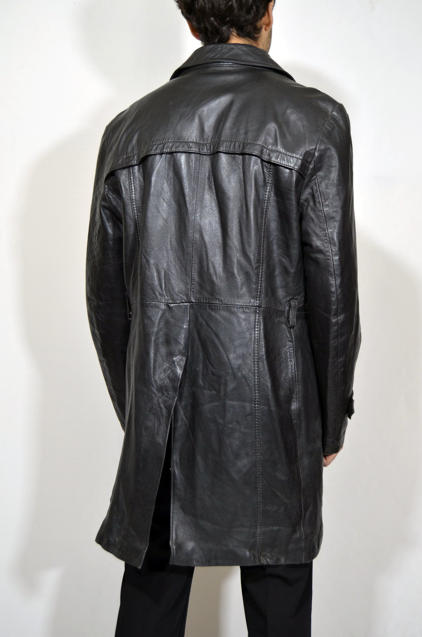 Black Genuine Leather Coat