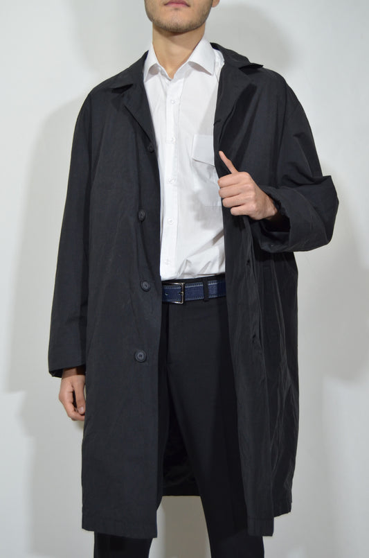 "Douglas" Black Classy Trench Coat