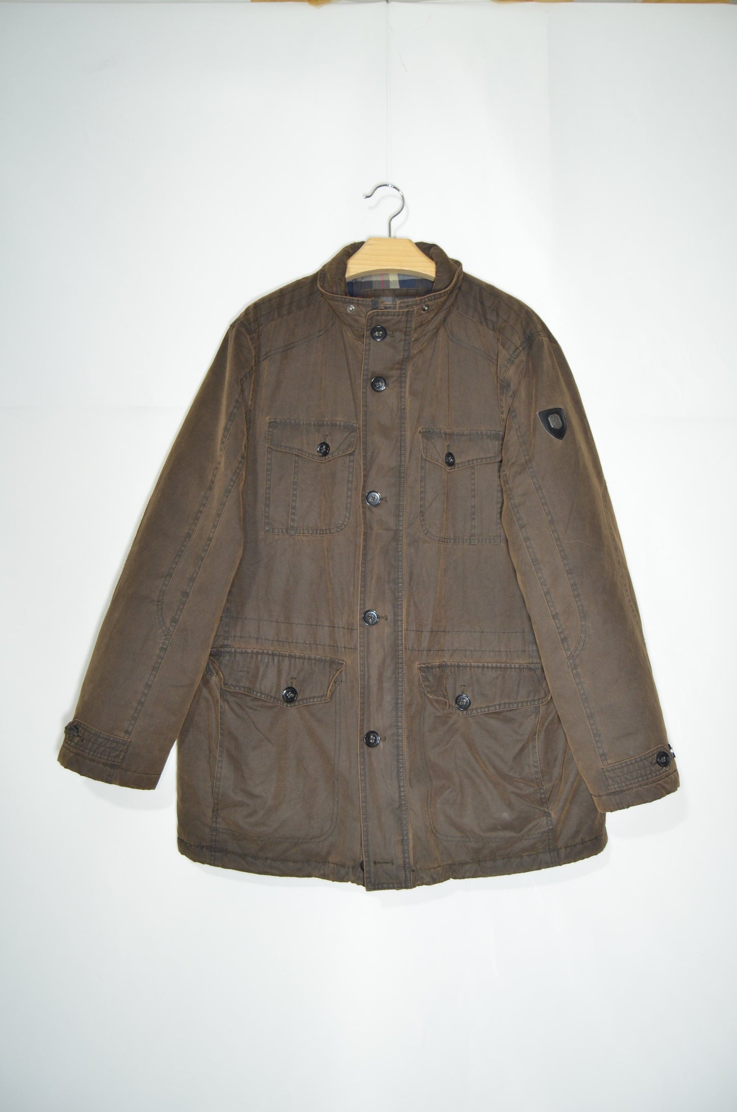 Brown Casual Rain Coat