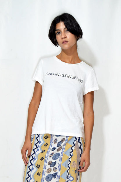 "Calvin Klein" White Vintage Original T-shirt