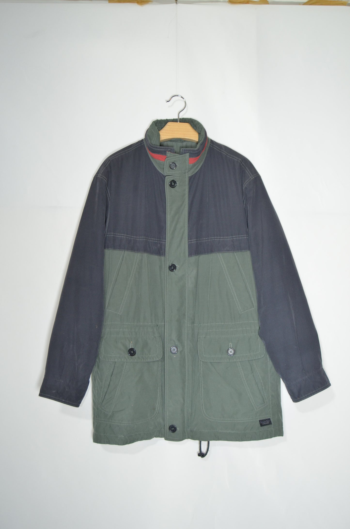 "Westbury" Green & Blue Casual Rain Coat