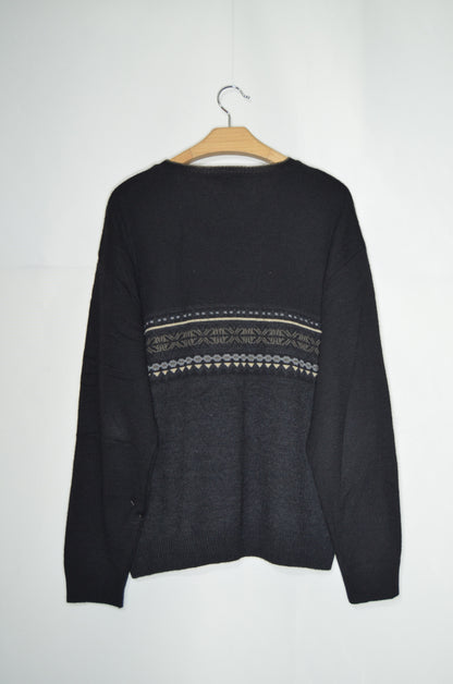 Grey & Black Wool Sweater