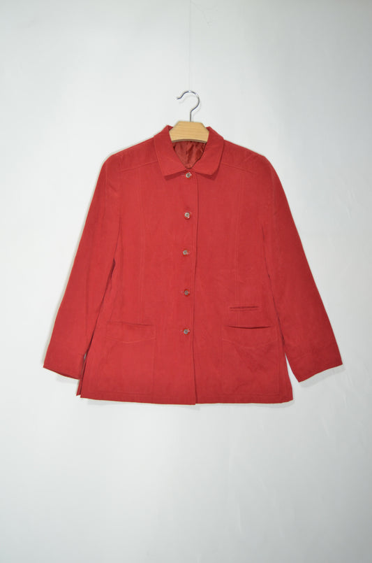 Red Suede Baggy Jacket