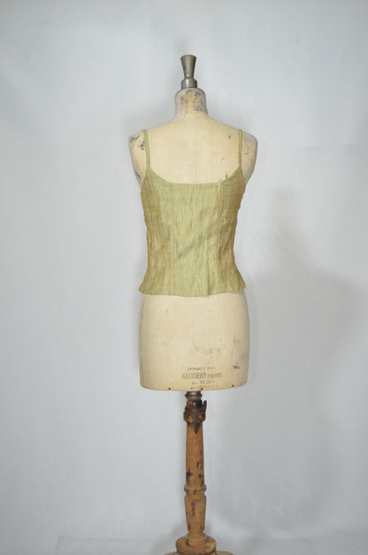 Green Jacquard Fitted Corset