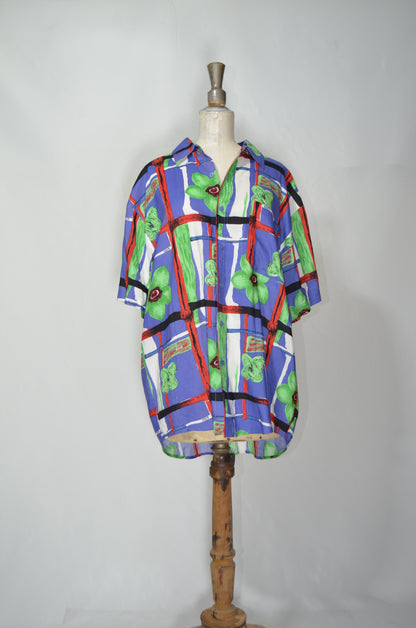 Colorful Patterned Floral Shirt