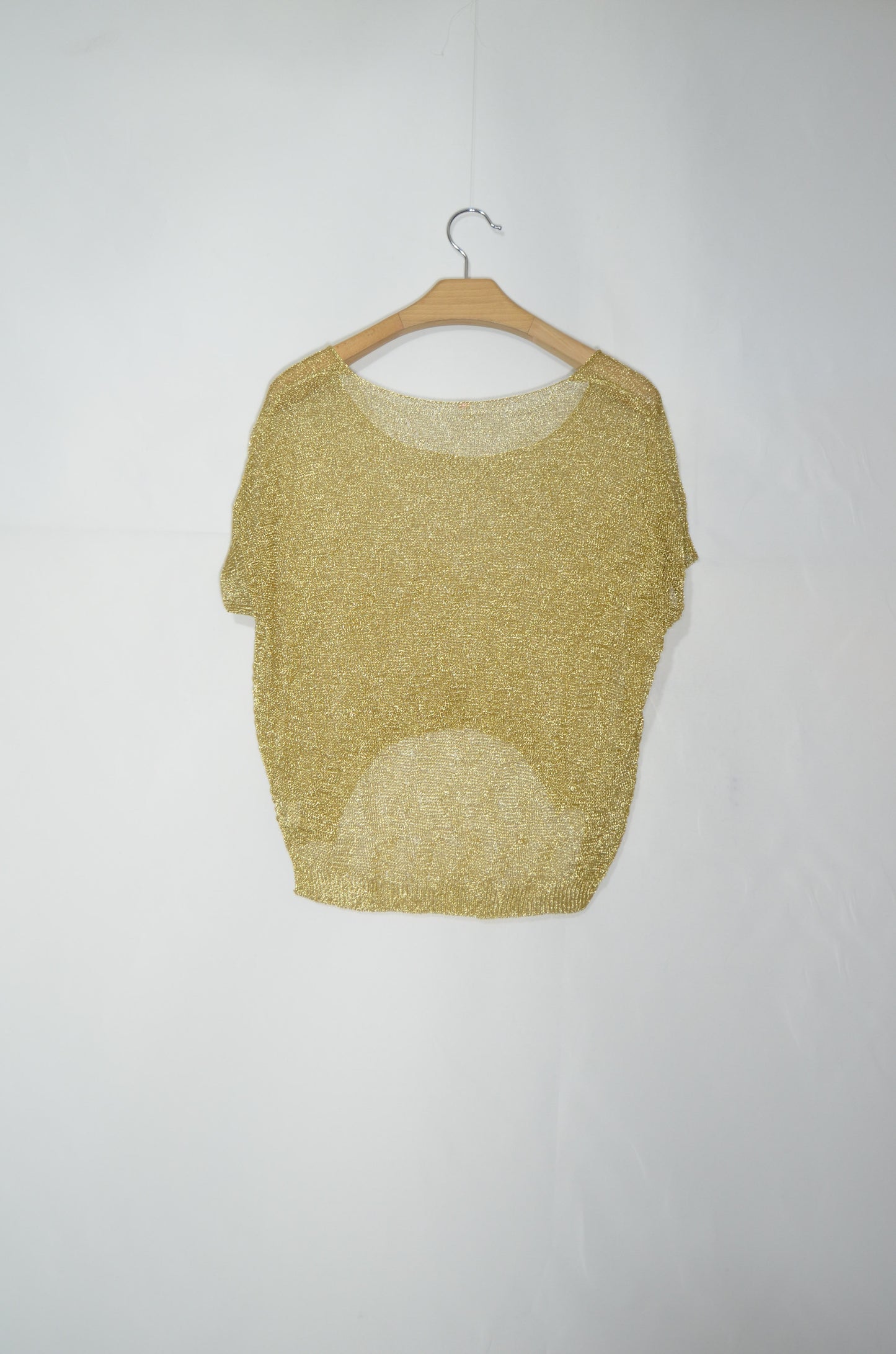 Gold Crochet Baggy Top