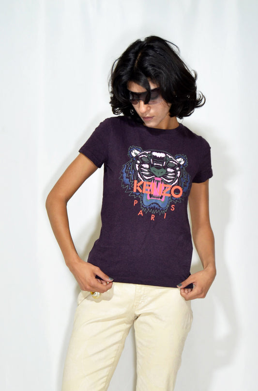 "Kenzo" Purple Fitted Vintage T-shirt