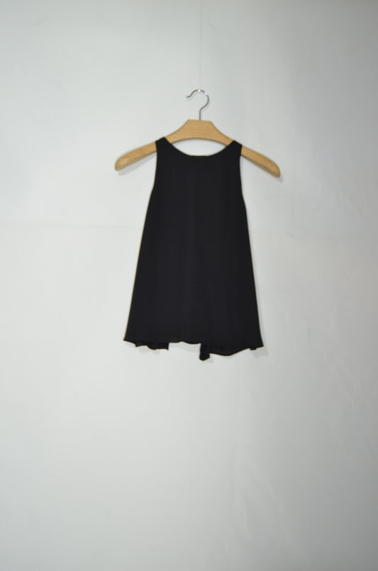 Black Backless Mousseline Top