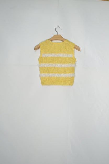 Yellow Wool Stripped Top