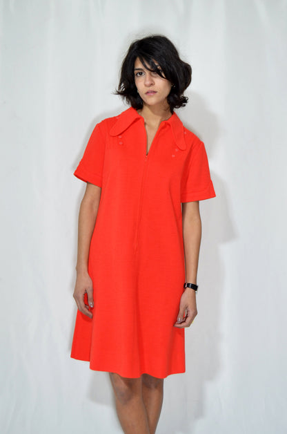 Red Vintage Midi Dress