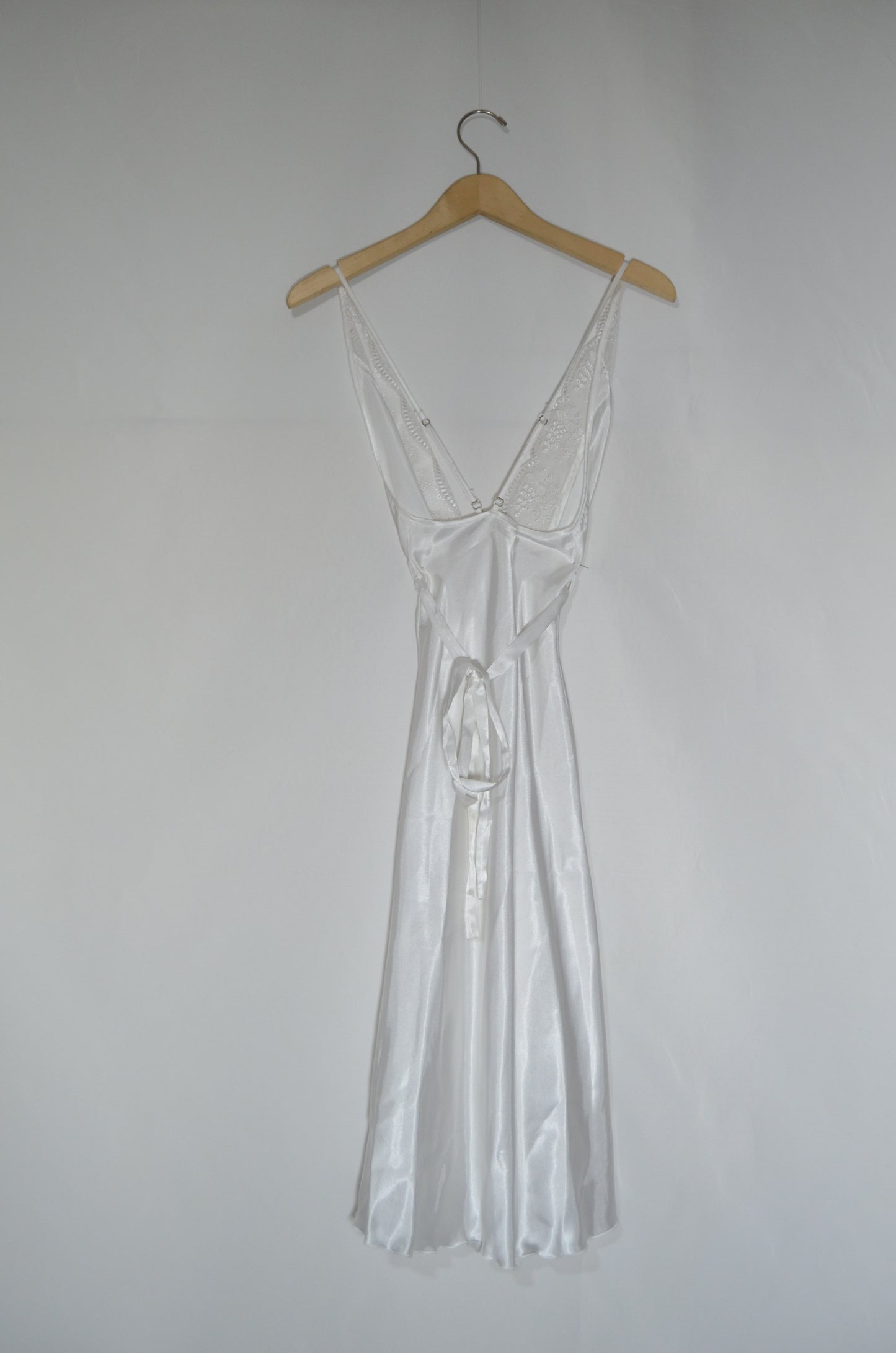 White Silk Nightie with some Lace Details