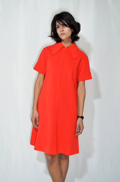 Red Vintage Midi Dress