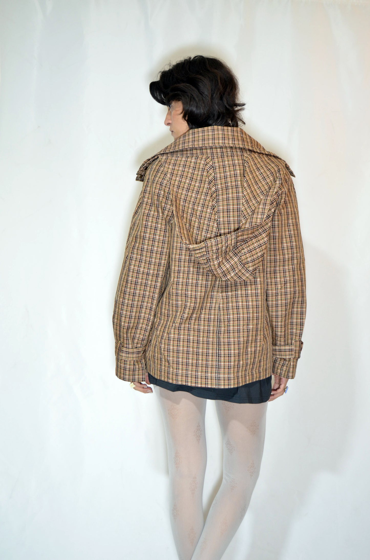 Beige Checkered Jacket