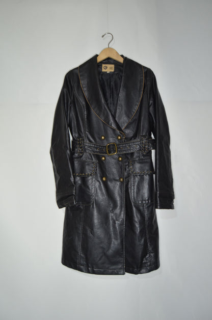 Black Genuine Leather Coat