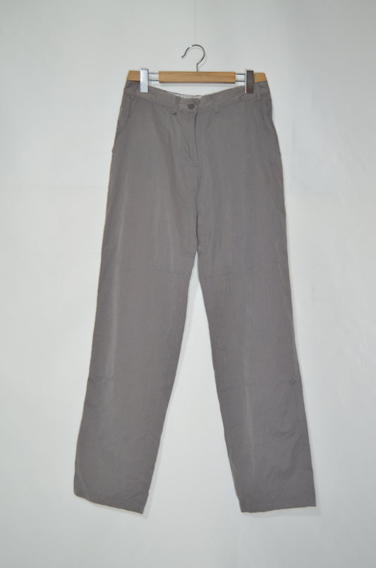 Grey Suede Baggy Pants