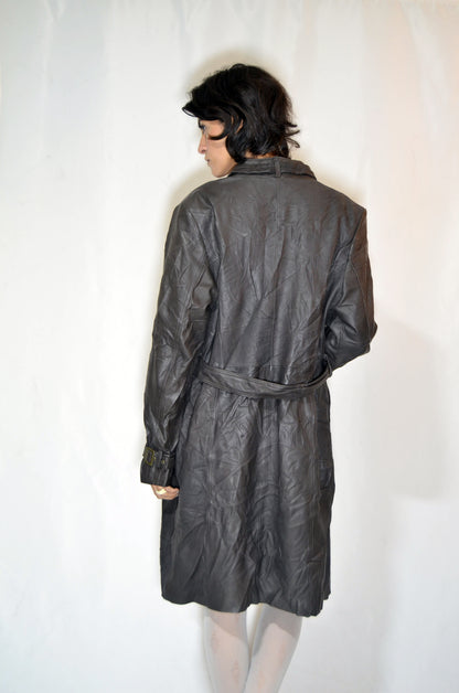 Brown Leather Vintage Coat