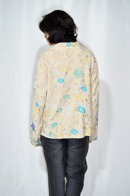 Beige Vintage Embroidered Jacket