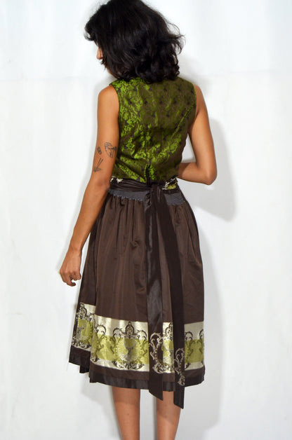 Vintage Green & Brown Dirndl