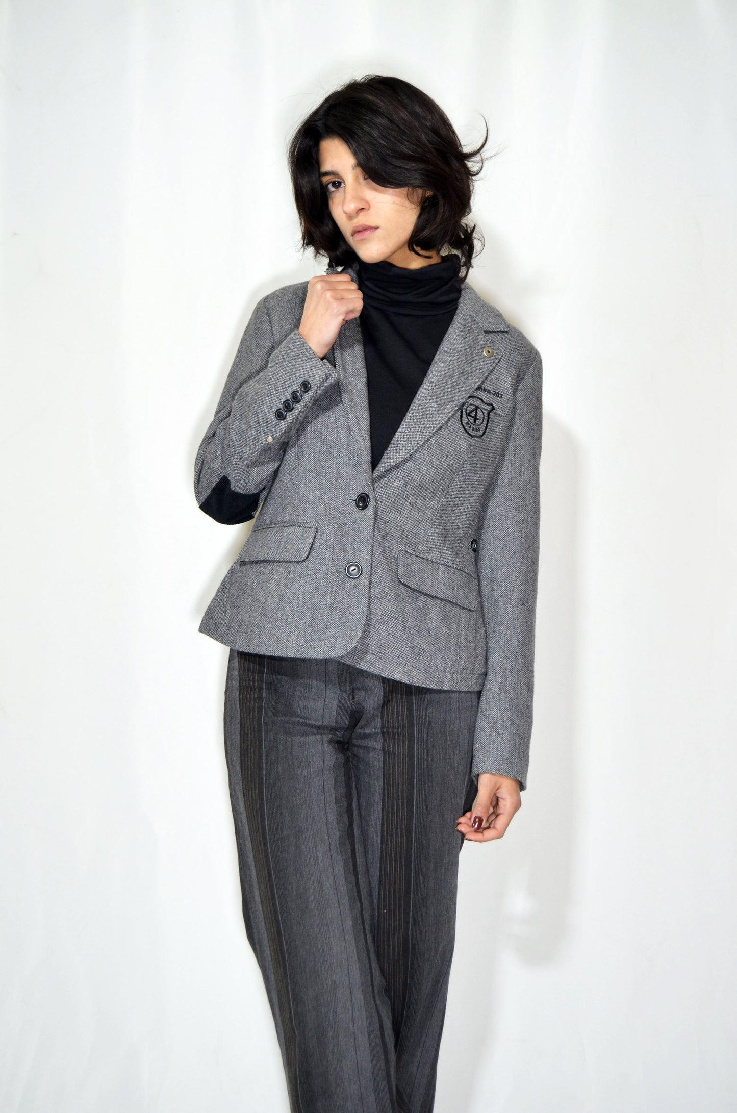 Grey Wool Vintage Tailored Jacket