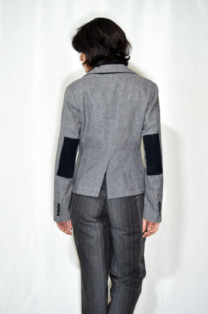 Grey Wool Vintage Tailored Jacket