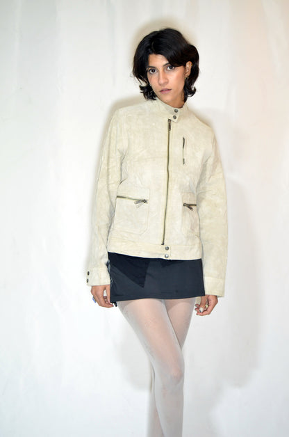 "Banana Republic" White Suede Vintage Jacket