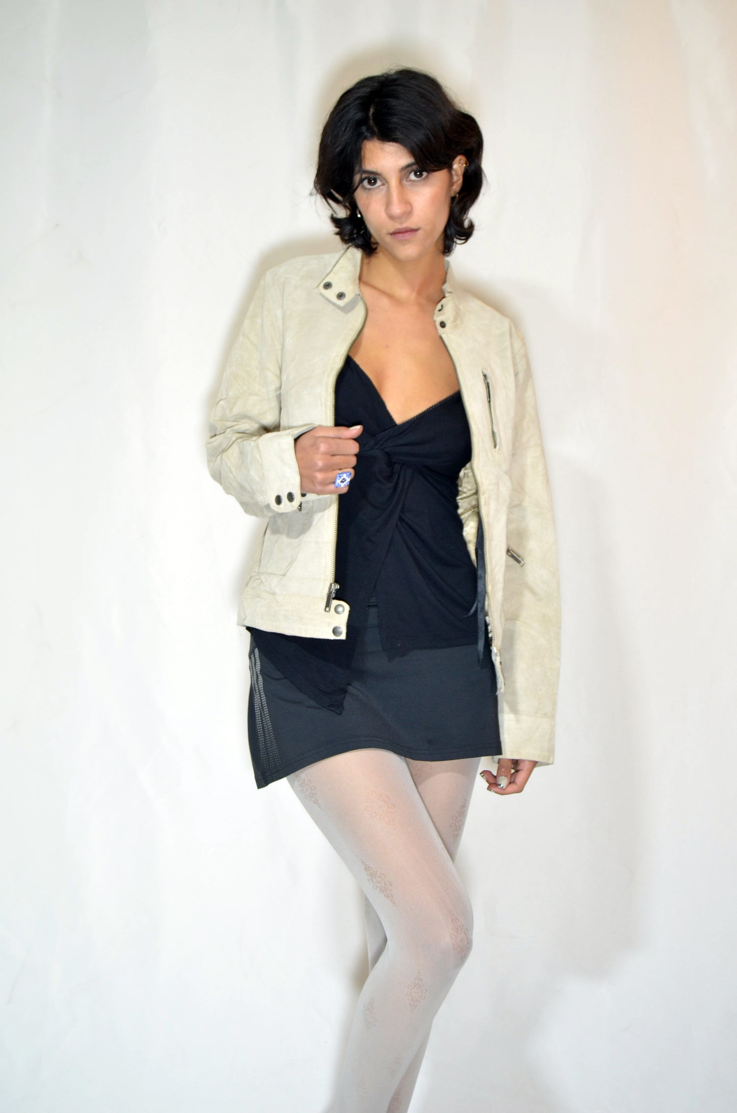 "Banana Republic" White Suede Vintage Jacket