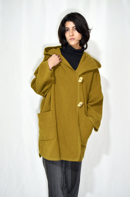 Mustard Wool Vintage Coat