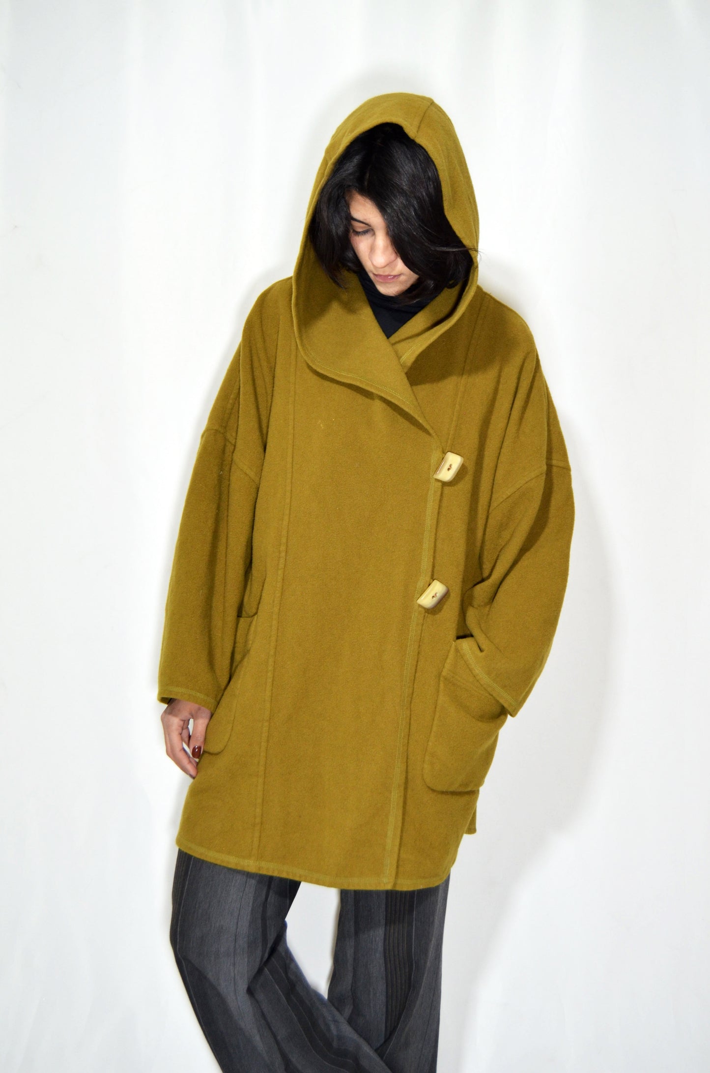 Mustard Wool Vintage Coat