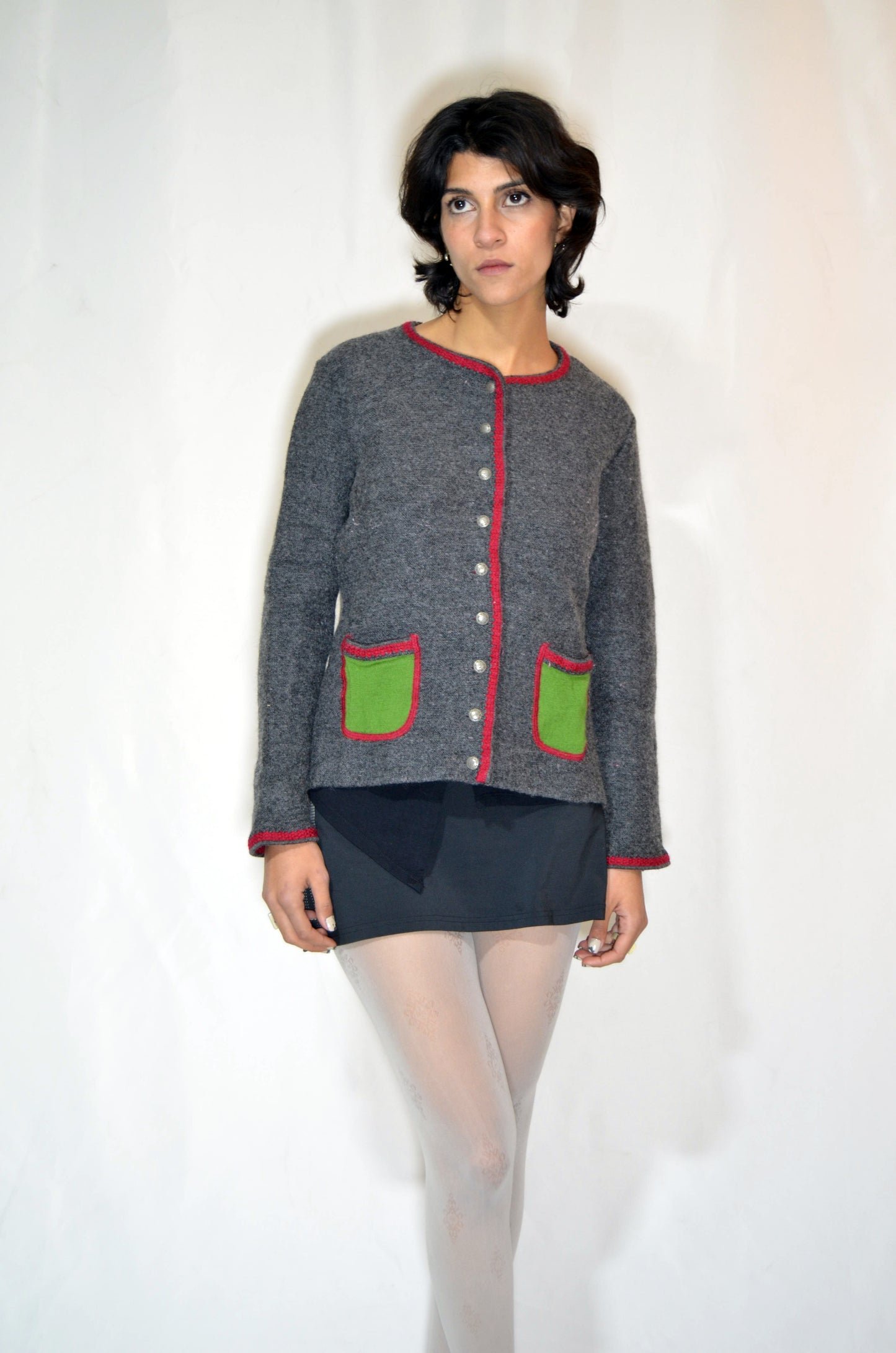 Grey Wool Light Vintage Sweater