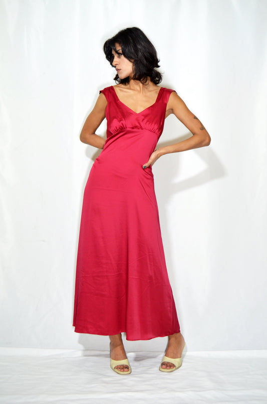 Pink Vintage Silky Dress