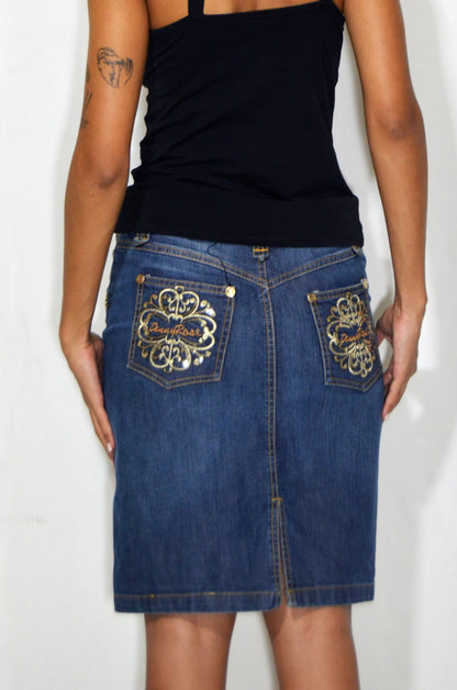 Vintage "Denny Rose" Denim Midi Skirt