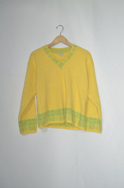 Yellow & Green Wool Sweater