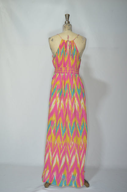 Colorful Flared Maxi Dress