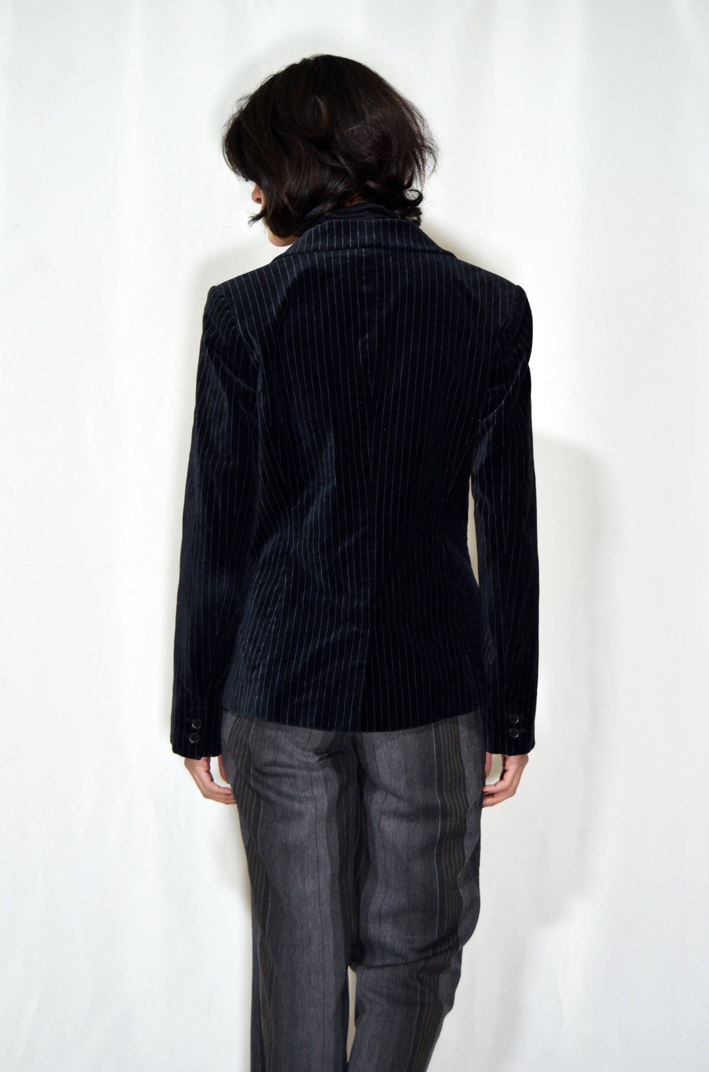 Black Velvet Vintage Tailored Jacket