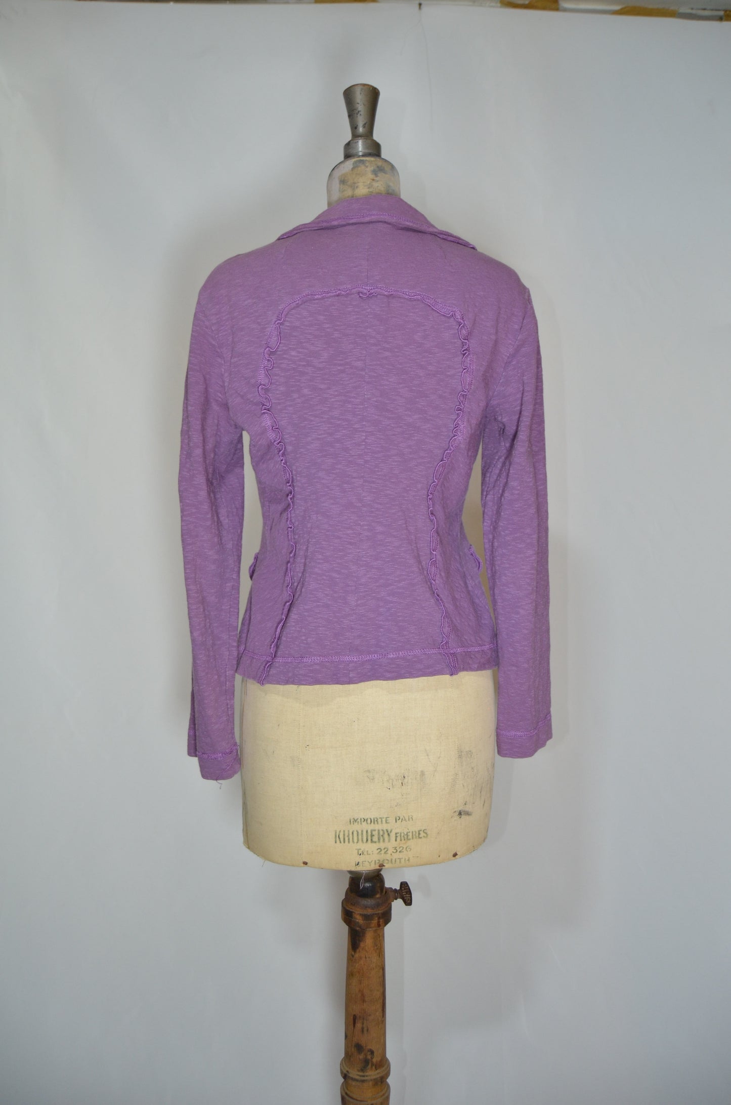 Purple Wool Fitted Jacket