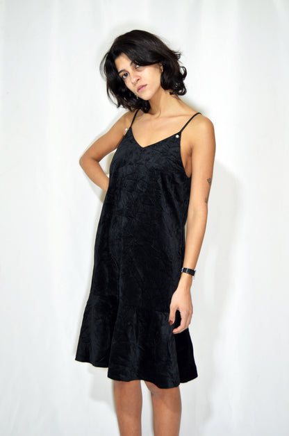 Black Velvet Vintage Dress