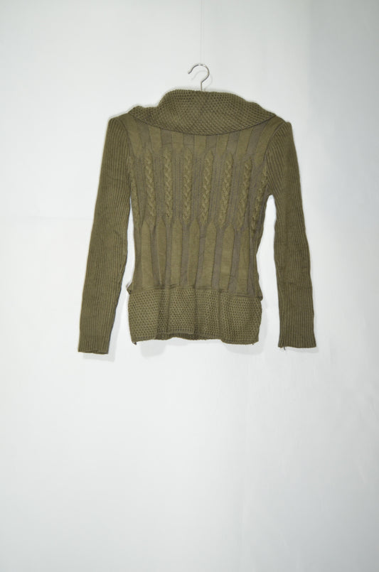 Green Wool Fitted Top