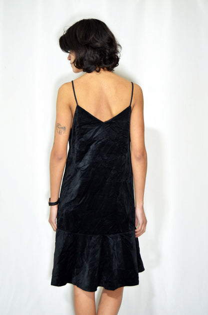 Black Velvet Vintage Dress