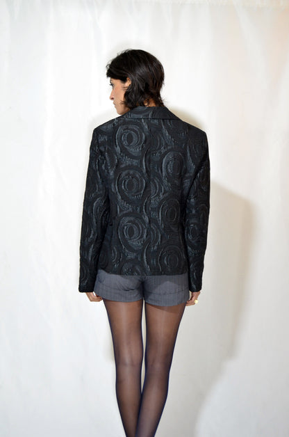 Black patterned Sparkly Vintage Jacket