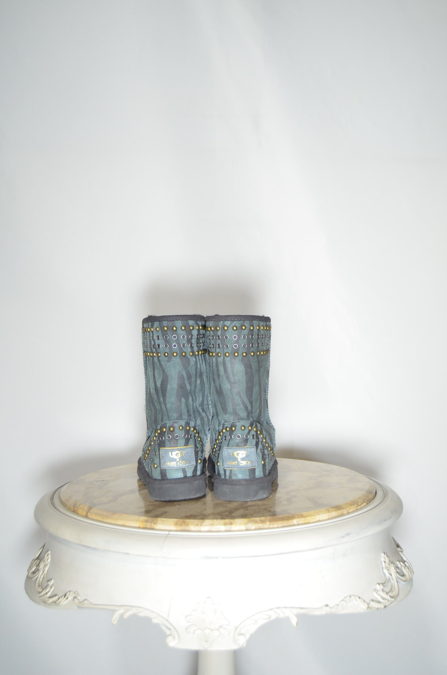 "UGG & Jimmy Choo" Blue & Grey Patterned Uggs