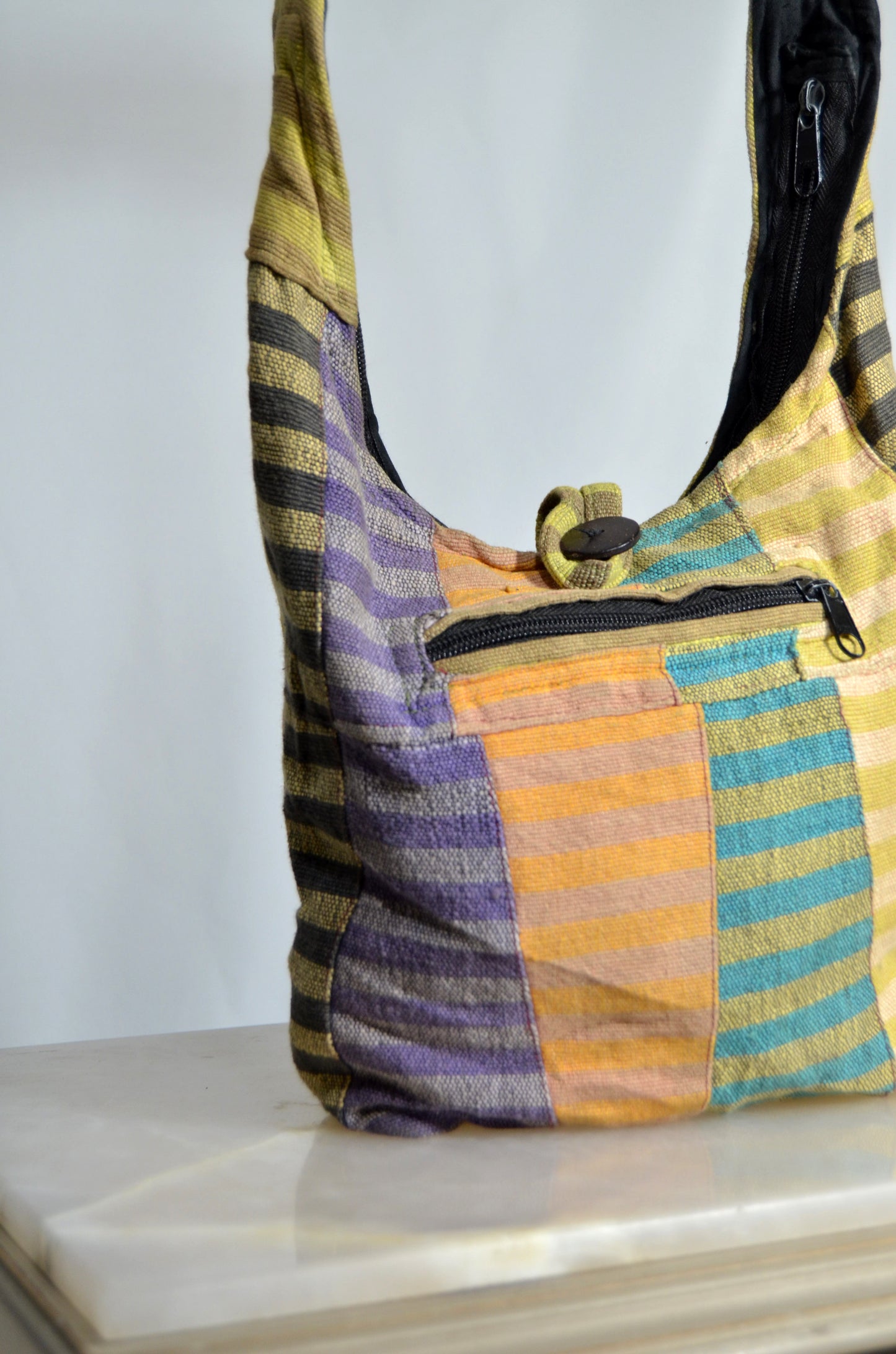 Colorful Patchwork Soft Boho Sling Bag