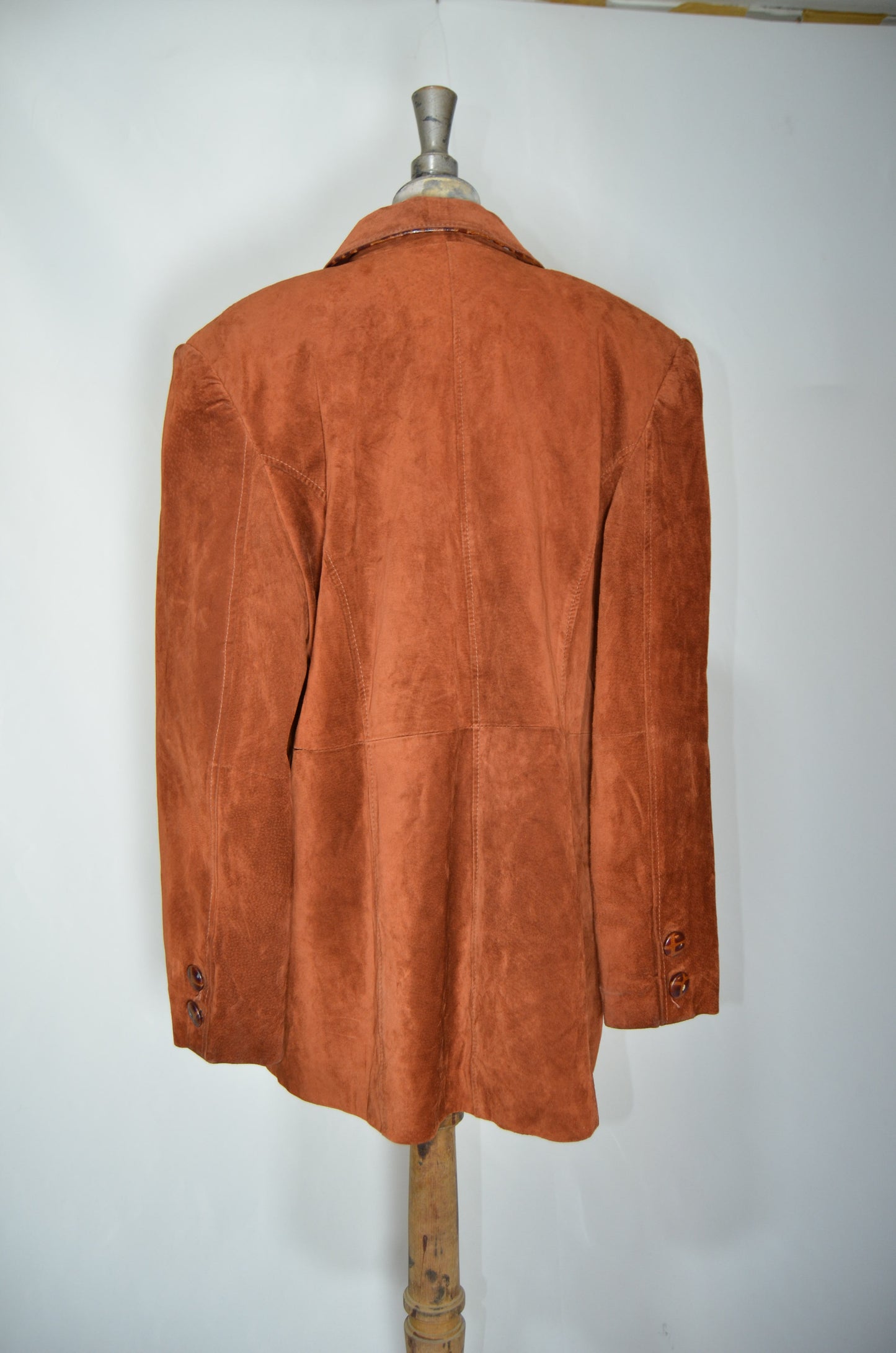 Orange Suede Tailored Jacket