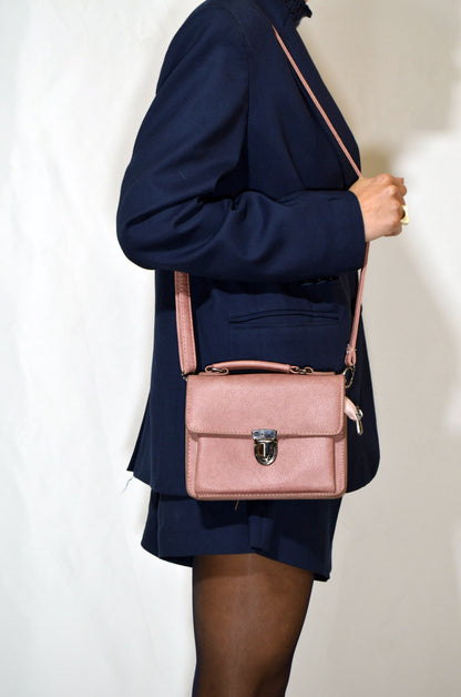 Pink Leather Vintage Cross Bag