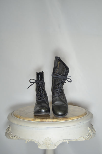 Black Genuine Leather Boots