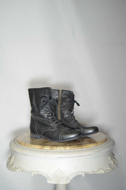 Black Genuine Leather Boots